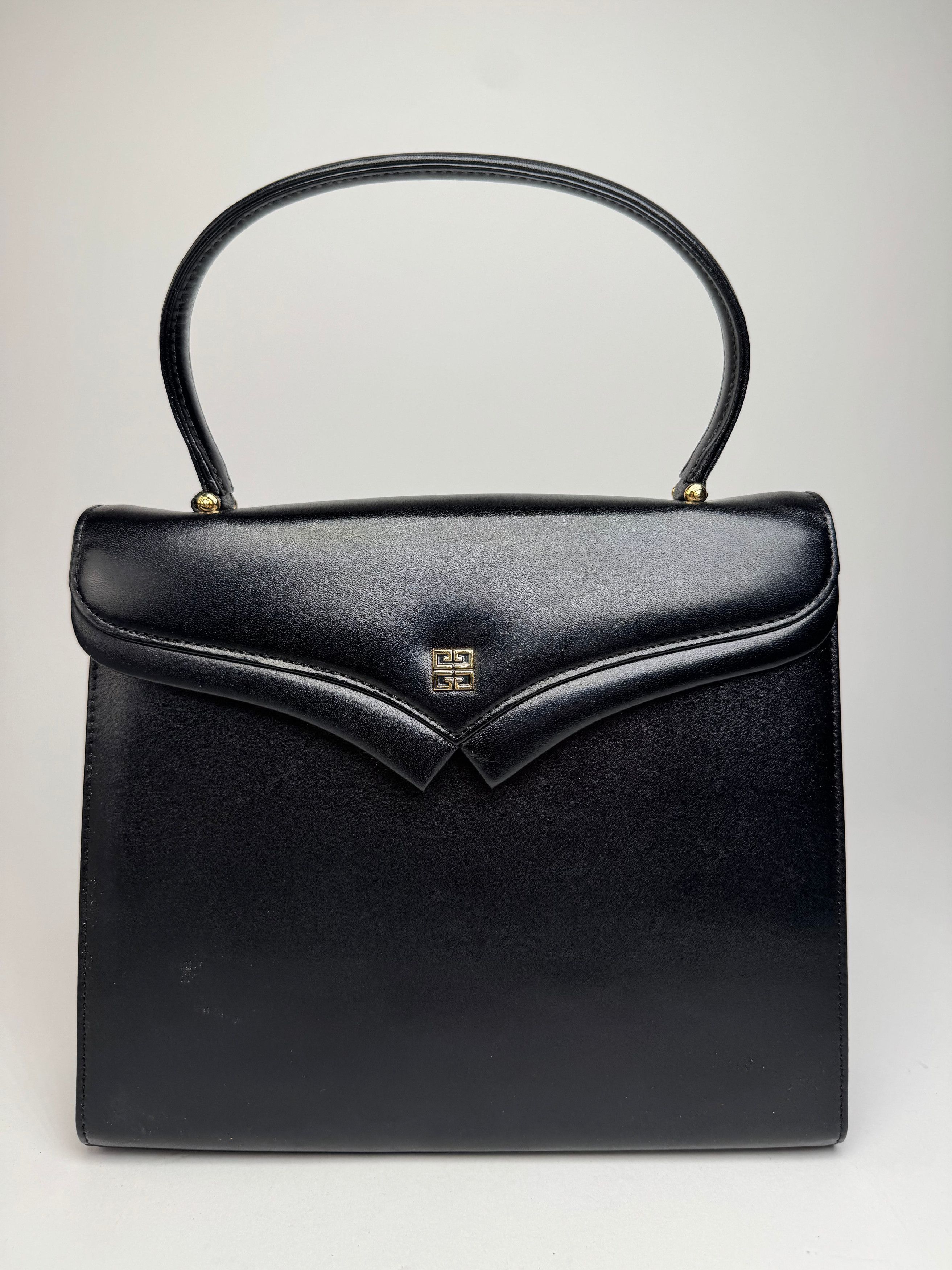 Givenchy Vintage Leather Handbag Black Size ONE SIZE - 1 Thumbnail
