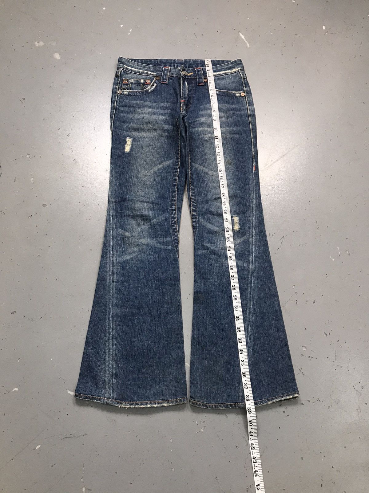 Designer Vintage true vintage distressed bootcut denim Size 30" / US 8 / IT 44 - 4 Thumbnail