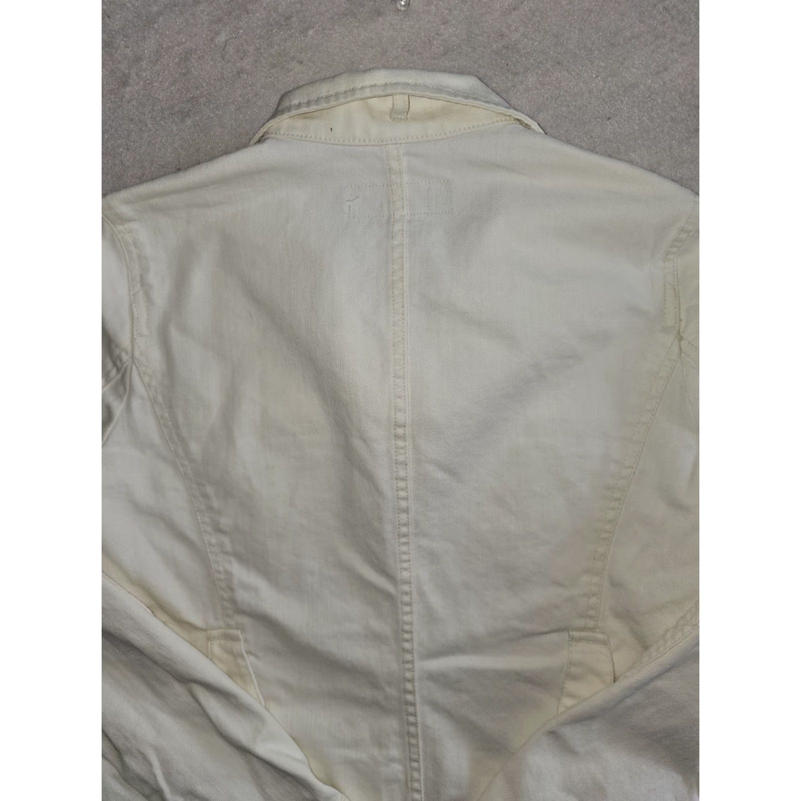 Ralph Lauren Lauren Ralph Lauren Denim Utility Jacket Full Zip Womens Sz P/Med Ivory Size M / US 6-8 / IT 42-44 - 3 Thumbnail