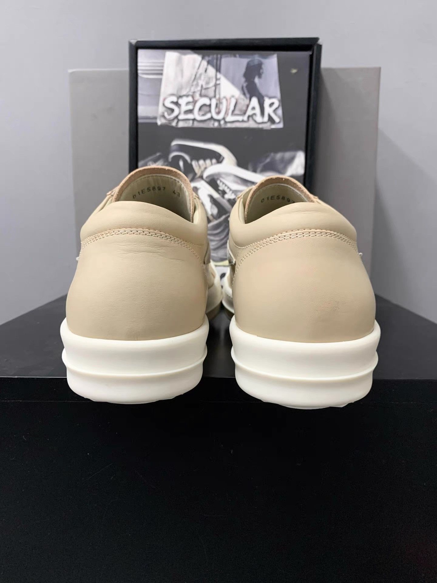 Rick Owens Rick Owens 25SS Cream Mainline Leather Big Vans Sneakers K34 Size US 8 / EU 41 - 7 Thumbnail