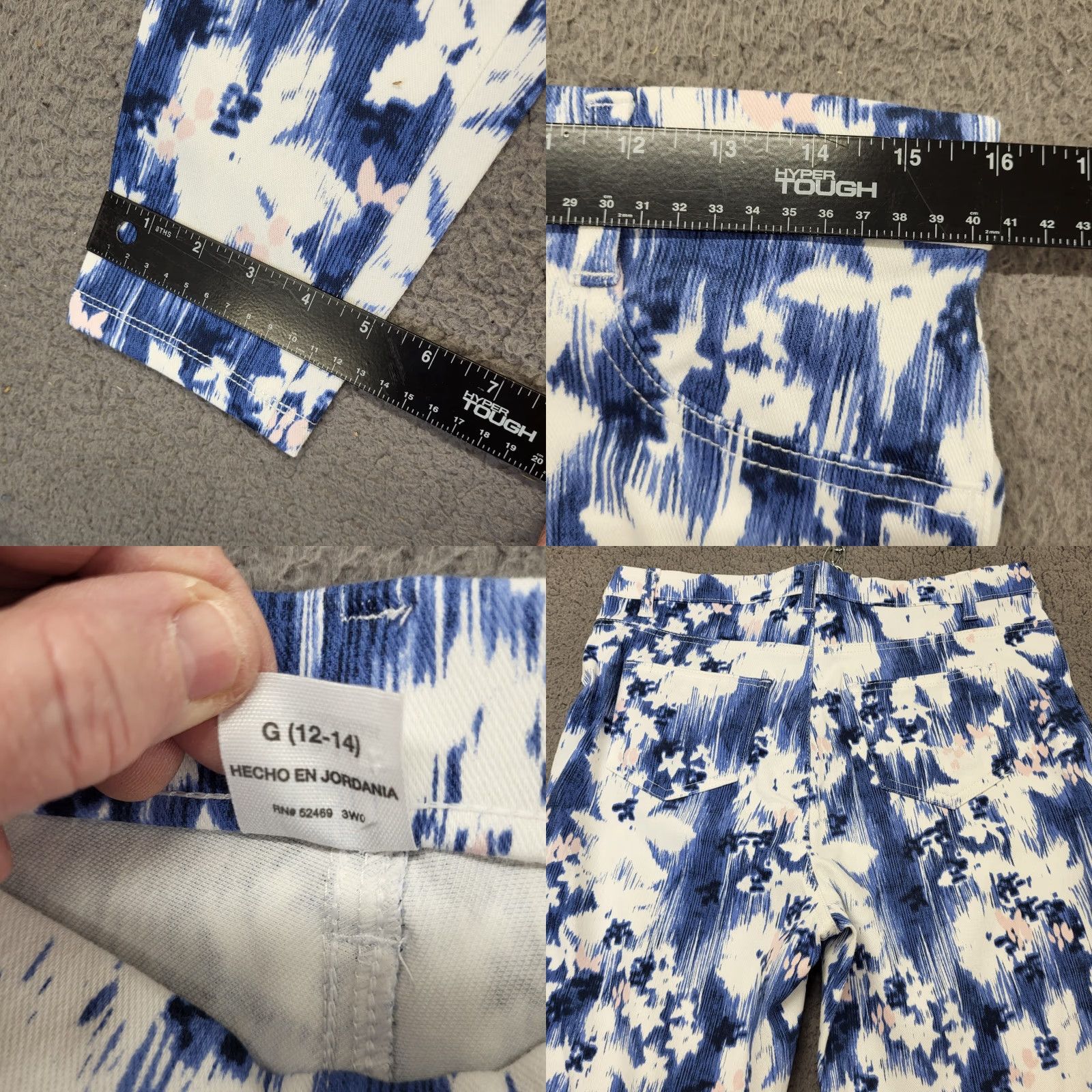 Vintage TIME AND TRU Stretch Pants Women's Size L Leggings Floral Pockets Preppy Shirt Size 36" / US 14 / IT 50 - 8 Thumbnail