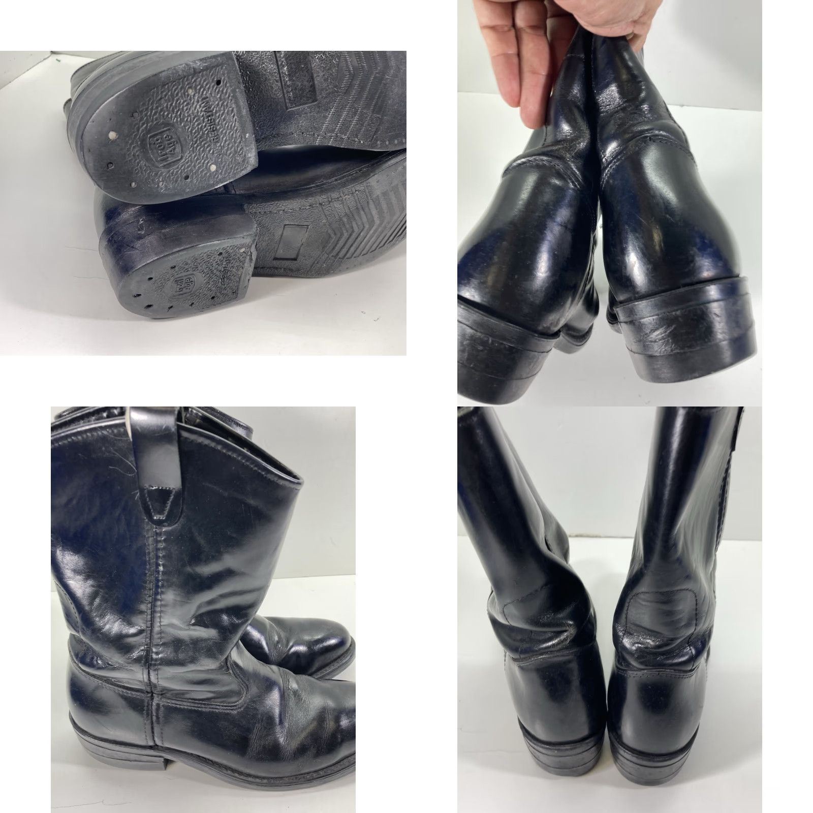 Vintage Iron Age Steel Toe Safety Roper Boots Men Size 9 EE Wide Black Leather Western Size US 9 / EU 42 - 9 Thumbnail