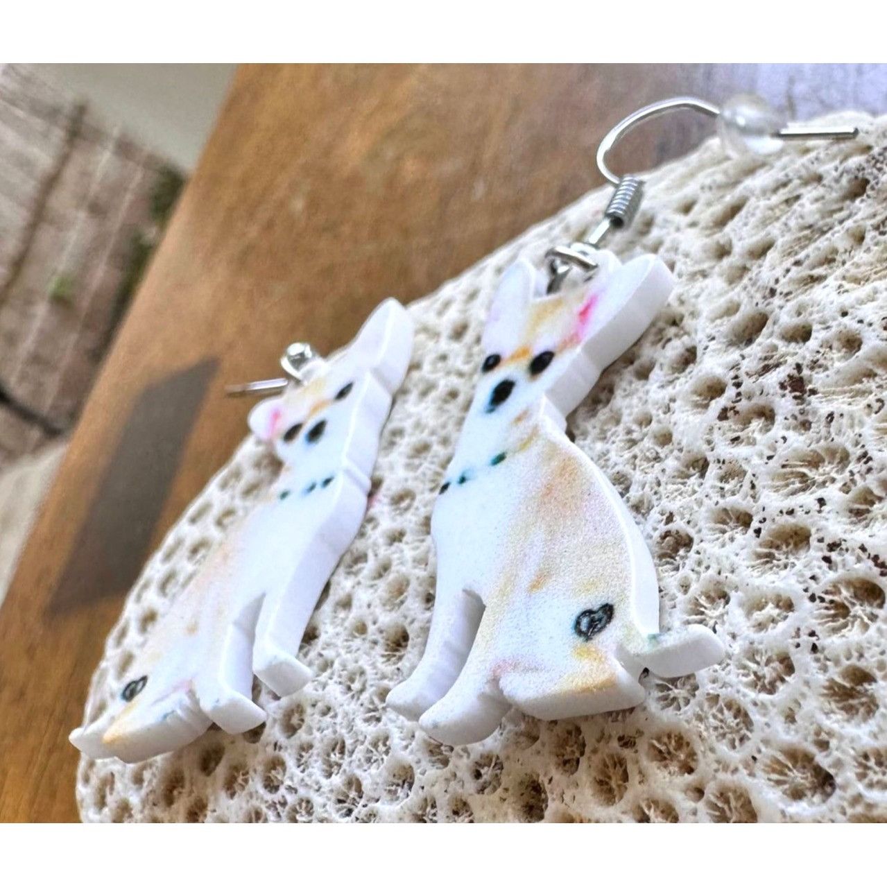 Handmade Chihuahua Earrings Dog Mom Animal Rescue Pets Dangle Hooks N Size ONE SIZE - 11 Thumbnail
