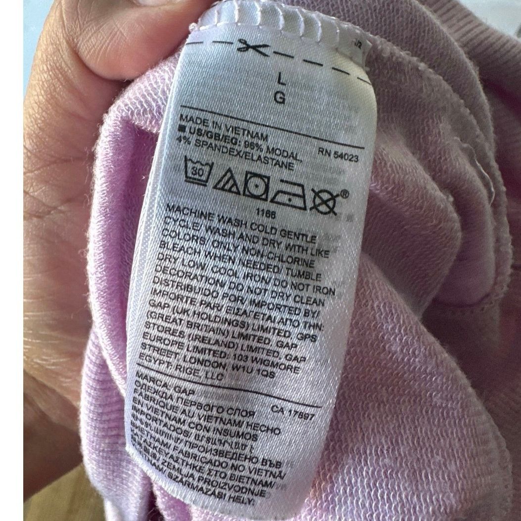 Gap Gap Love Lilac Sweatshirt Tunic Lounge Dress – Size L Size L / US 10 / IT 46 - 7 Thumbnail