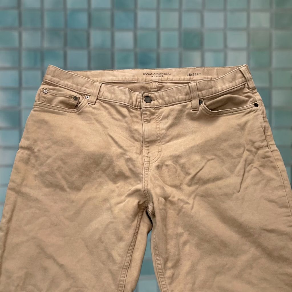 Banana Republic Banana Republic Pants Men 38x32 Brown Cotton Traveler Stretch Straight Leg Chino Jeans Casual Regular Mens Cotton Jeans Size US 38 / EU 54 - 1 Thumbnail