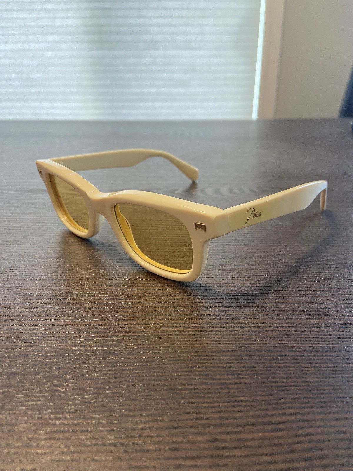 image of New Rhude Sun Rhay Sunglasses Cream Yellow Rheception, Men's