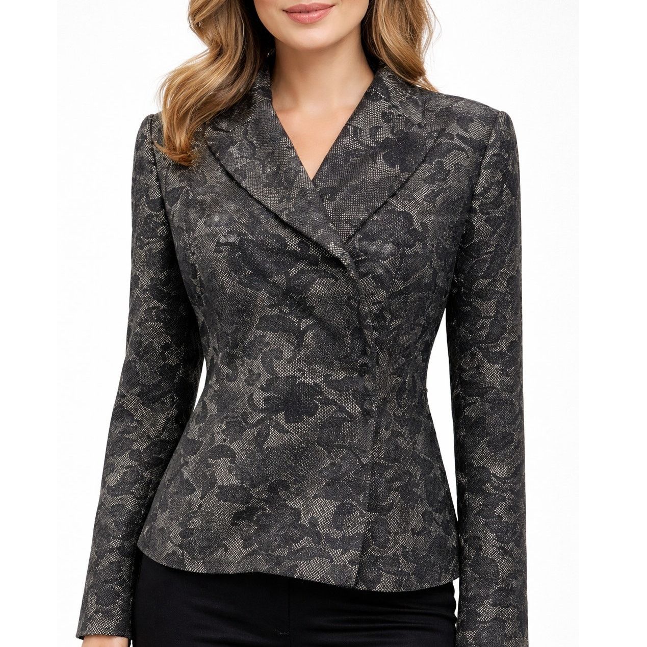 H&M H&M Floral Fitted Blazer Jacket Bell Sleeve Snap Closure 8 Size M / US 6-8 / IT 42-44 - 1 Thumbnail
