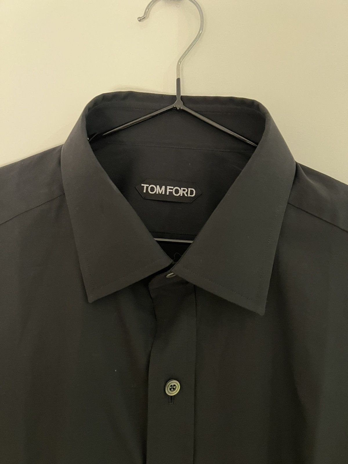 Tom Ford TOM FORD Black Dress Shirt Size 17 43 Long Sleeves Cotton Size US L / EU 52-54 / 3 - 4 Thumbnail