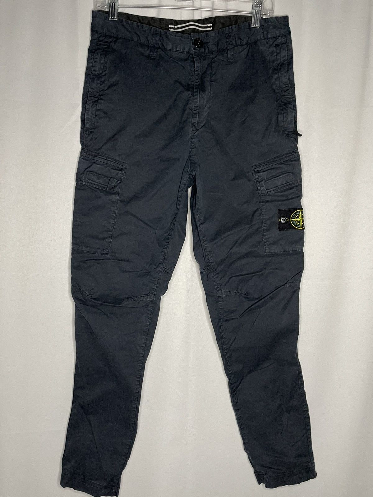 image of Stone Island Re-T Cargo Pants in Navy, Men's (Size 30)