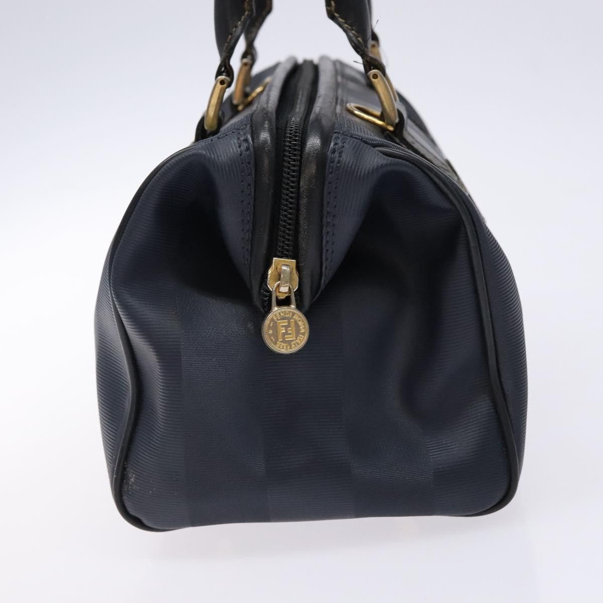 Fendi FENDI Pecan Canvas Hand Bag Navy Gold Size ONE SIZE - 4 Thumbnail
