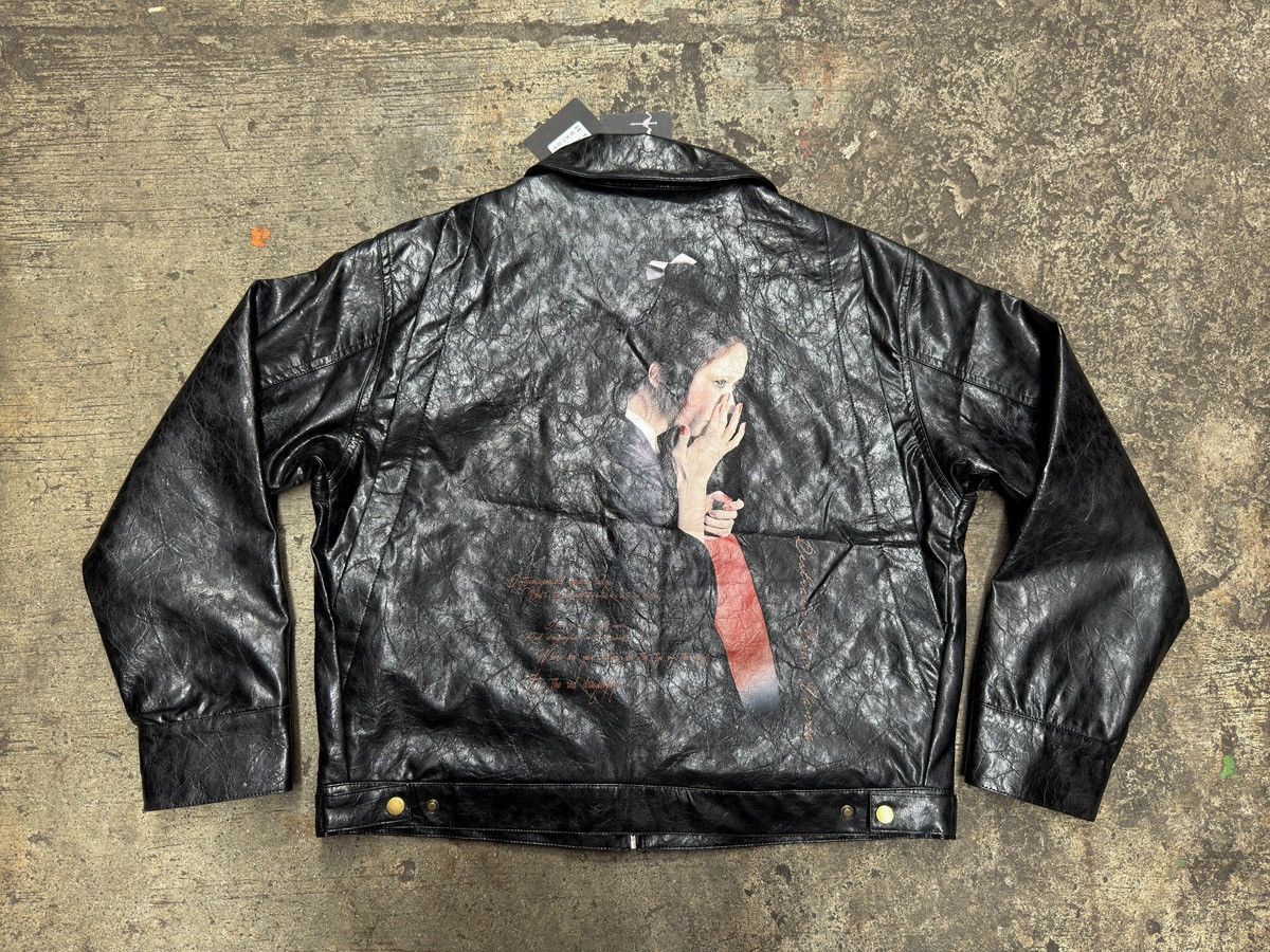 Leather Jacket × Vintage WANNA LAB SS25 CRUMBLED LEATHER JACKET 