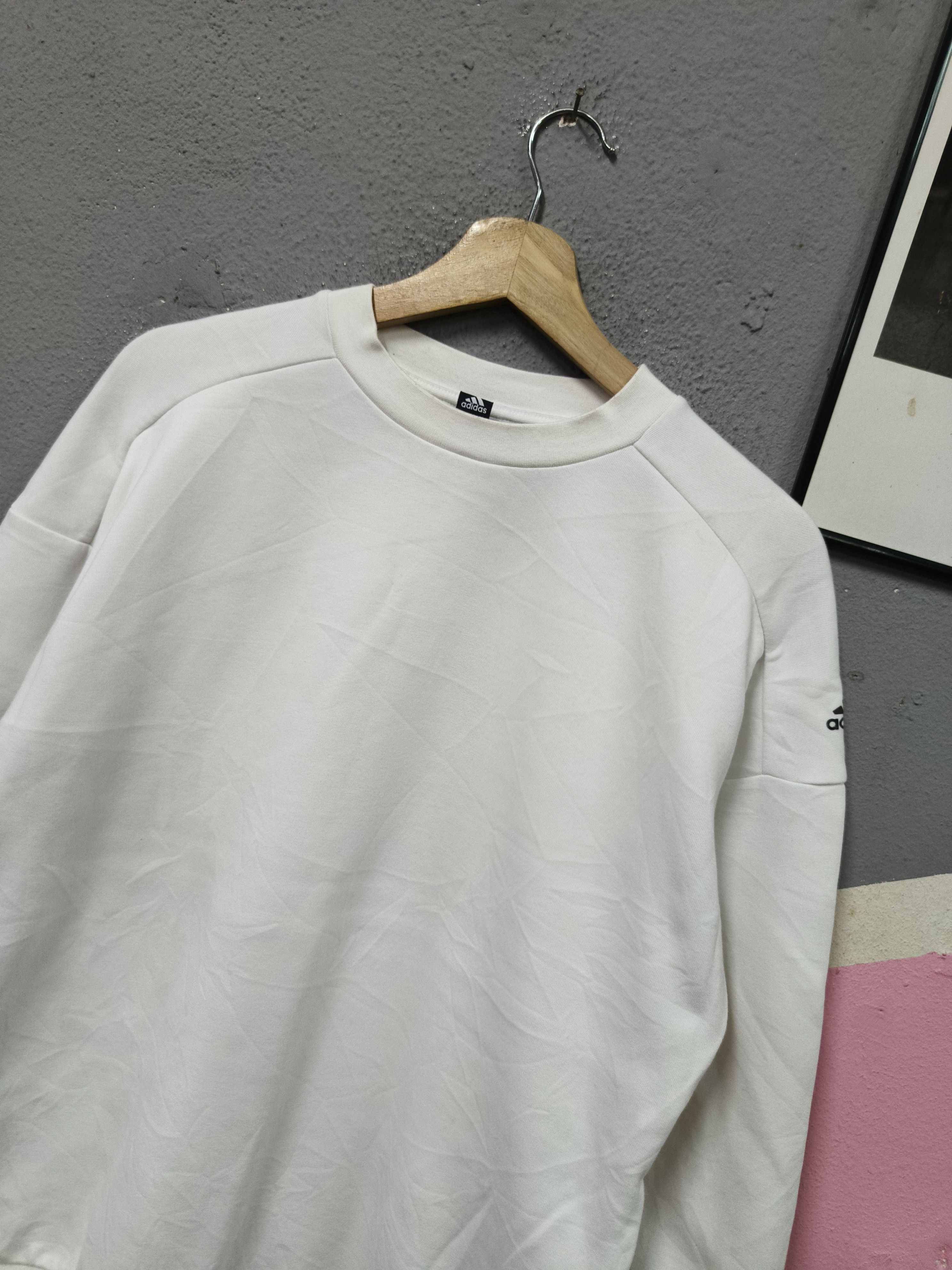 Adidas ADIDAS THREE STRIPE WHITE SWEATSHIRT Size S / US 4 / IT 40 - 4 Thumbnail
