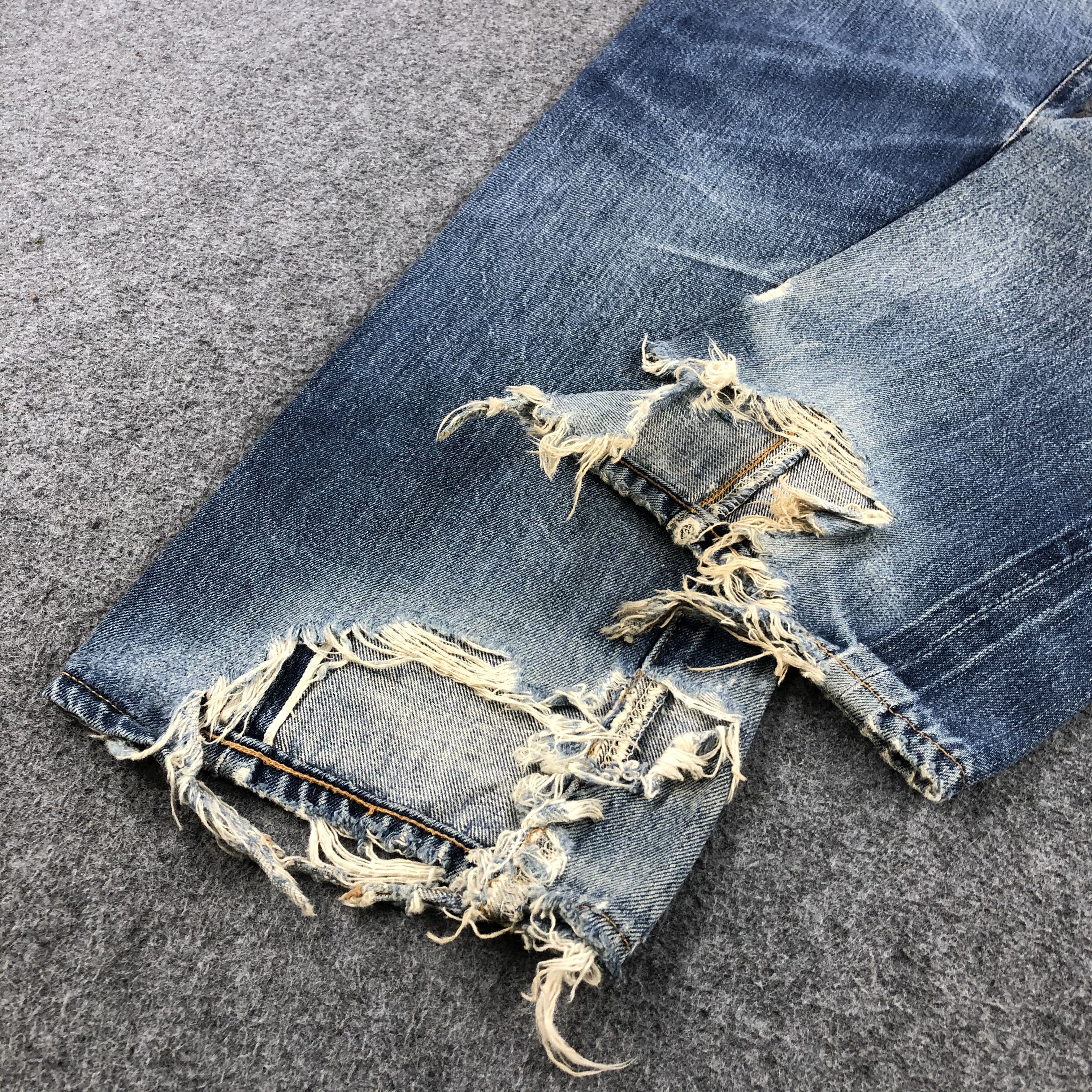 Levi's × Vintage Vintage 90s Distress Redline Levis 501 Jeans-JM1343 Size US 31 - 5 Thumbnail
