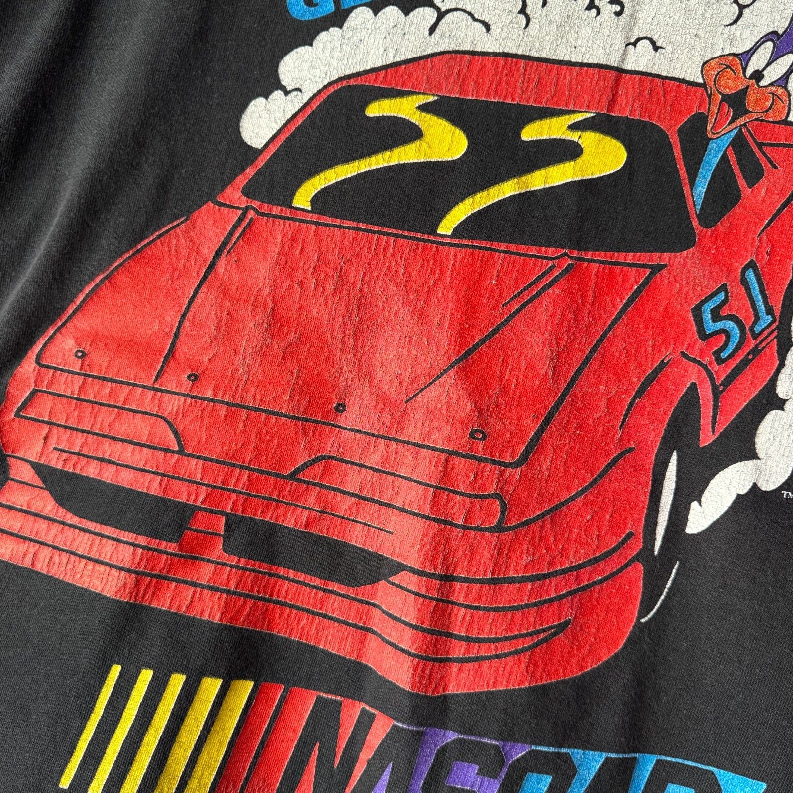 NASCAR Looney Tunes Vintage 1994 NASCAR T-Shirt Lee Single Stitch Size US XL / EU 56 / 4 - 9 Thumbnail