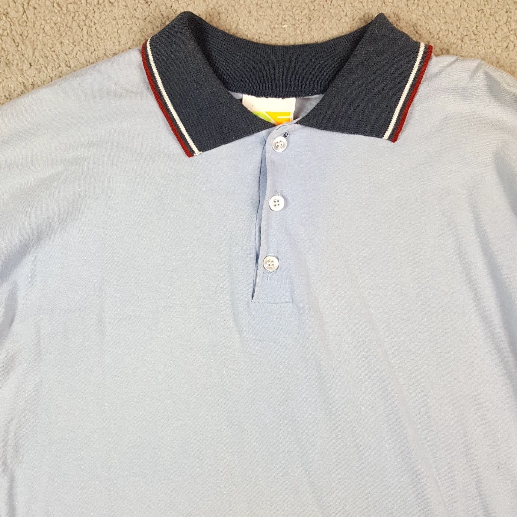 Vintage Vintage 90s Surf Preppy Polo Shirt Men's Small Short Sleeve Blue Cotton Casual Skater Grunge Size US S / EU 44-46 / 1 - 2 Thumbnail