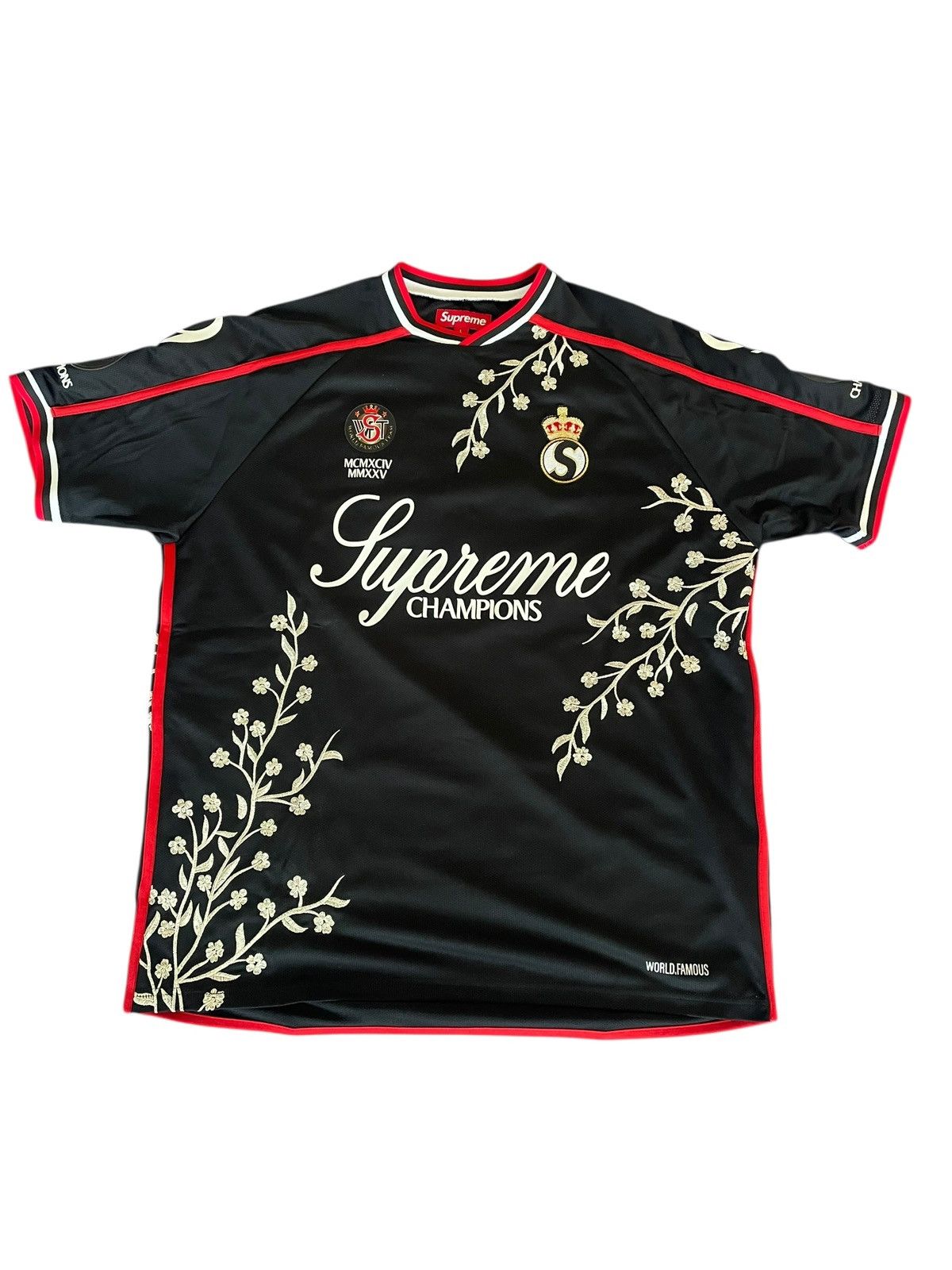 Supreme Supreme Floral Soccer Jersey - Black | Grailed