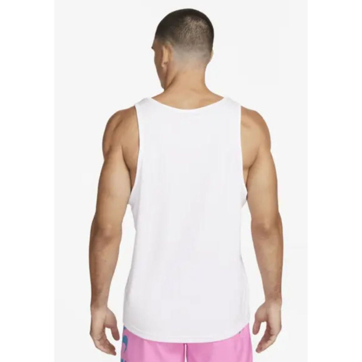 Nike Nike SWIM RI-FIT Digi Logo Tank Top Shirt White NESSD668 Men Size US L / EU 52-54 / 3 - 2 Thumbnail