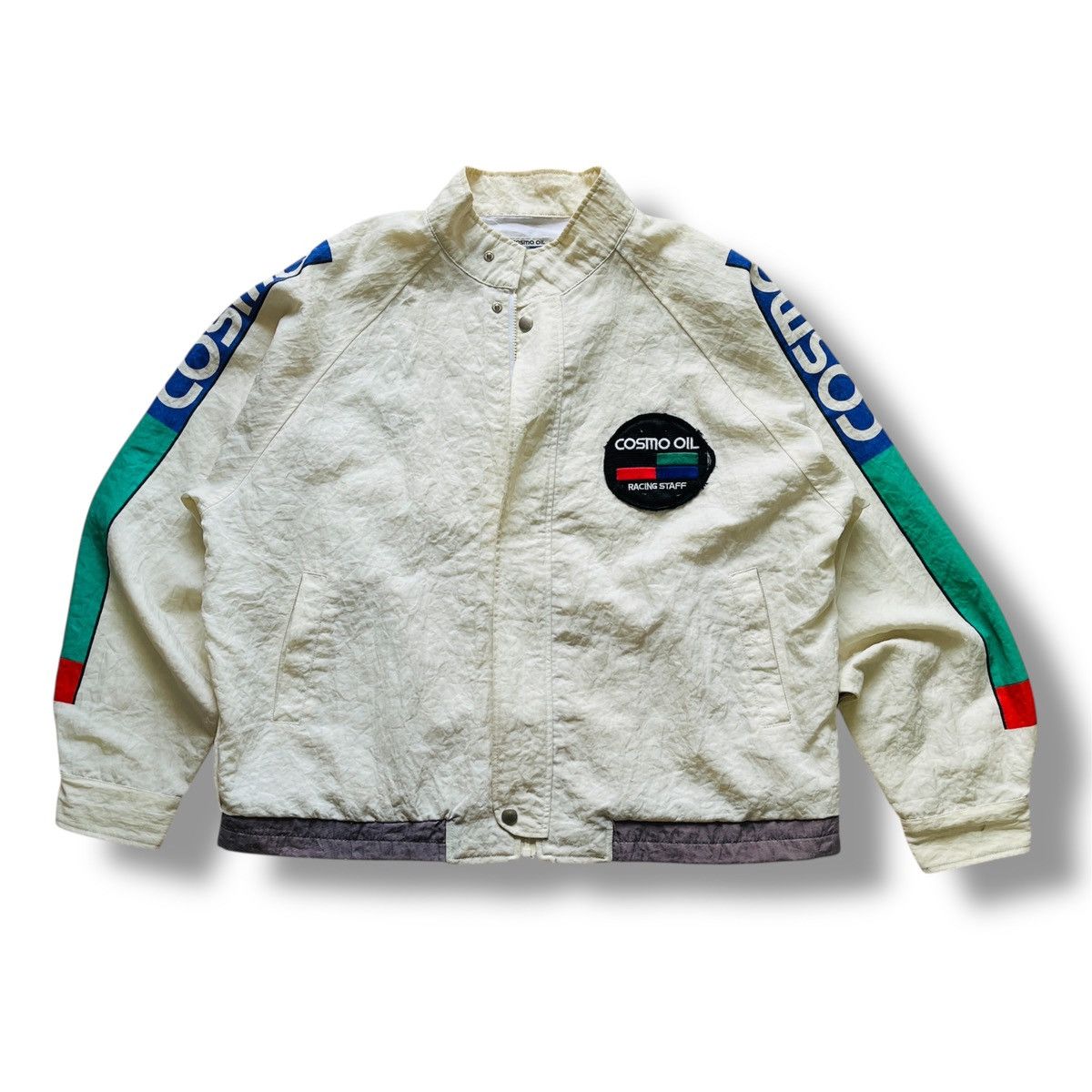 Japanese Brand Vintage 80s Cosmo Oil Racing Staff Bomber Jacket Size US L / EU 52-54 / 3 - 2 Thumbnail