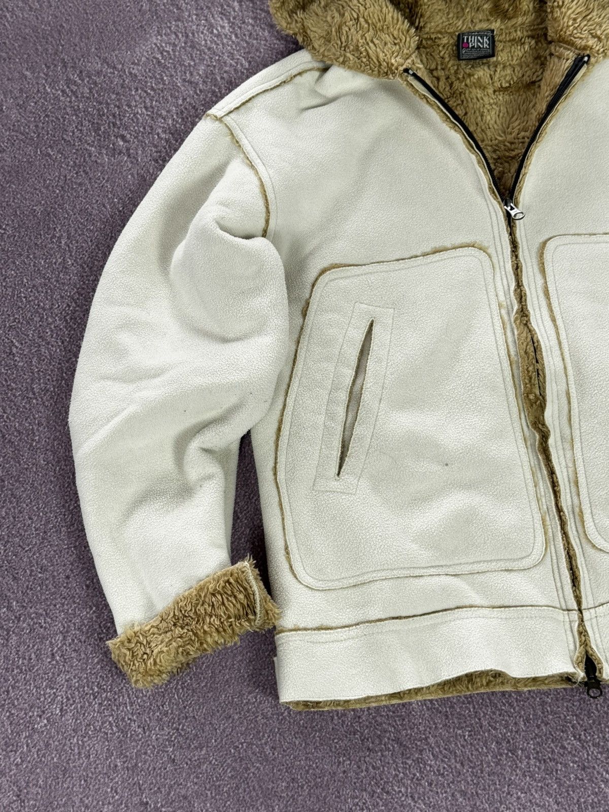 Japanese Brand Y2K Japanese Vibe Glamour Fuzzy Zip Up Hooded Jacket Size M / US 6-8 / IT 42-44 - 9 Thumbnail