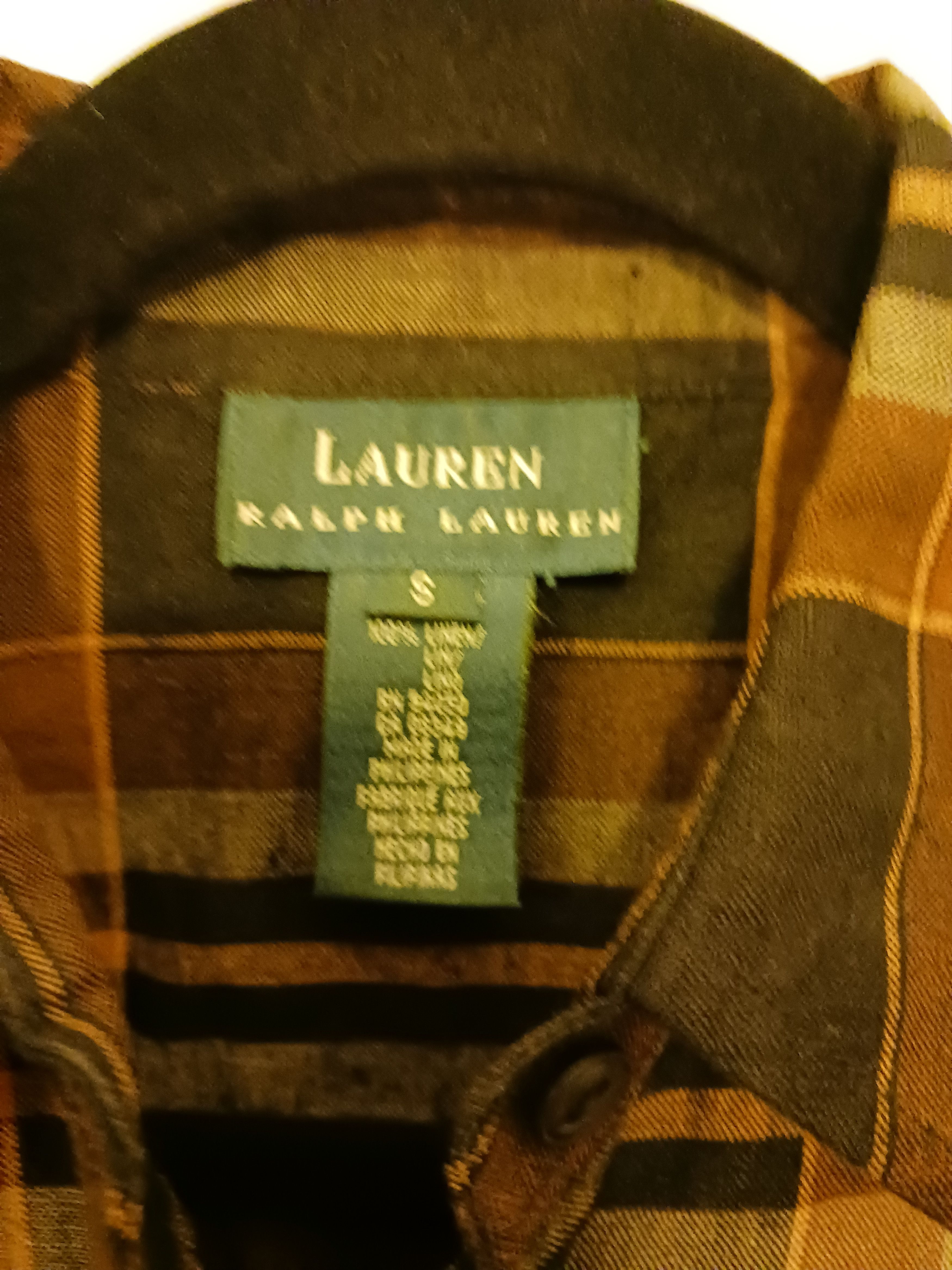 Lauren Ralph Lauren 100% Linen Plaid Button Front Long Sleeve Shirt Size US S / EU 44-46 / 1 - 3 Thumbnail