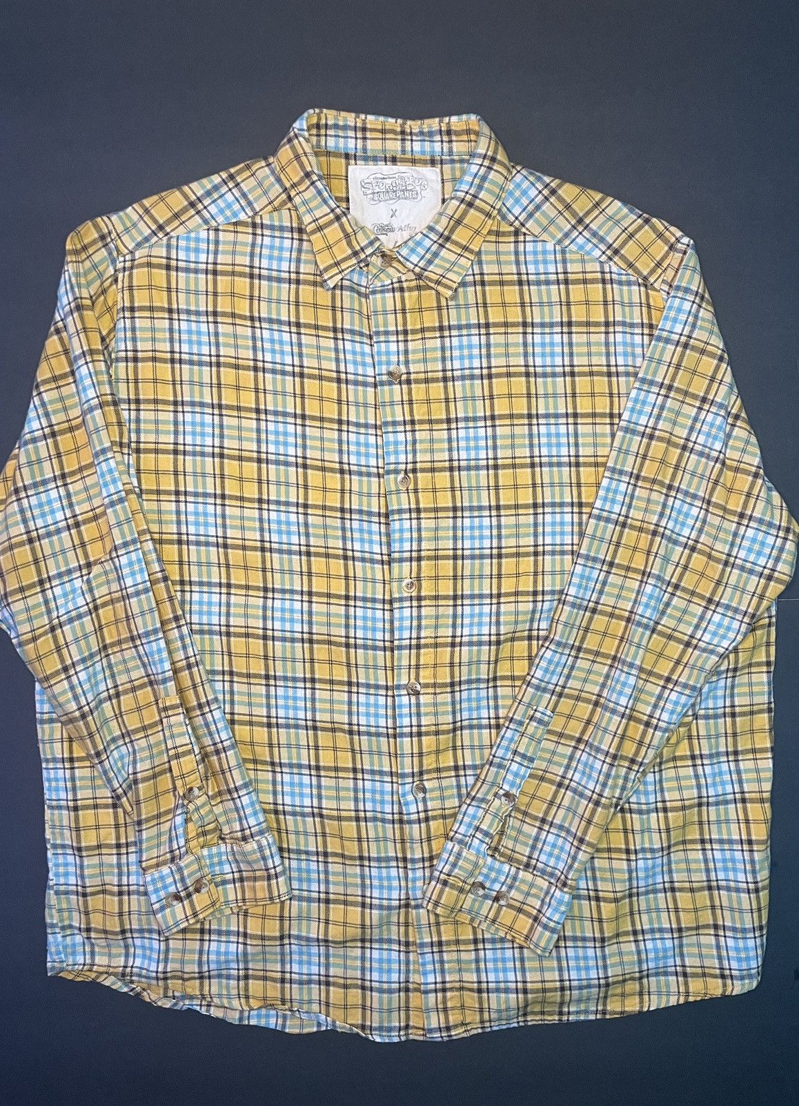 The Button Up Cakeworthy Yellow Flannel Limited 2019 SpongeBob ...