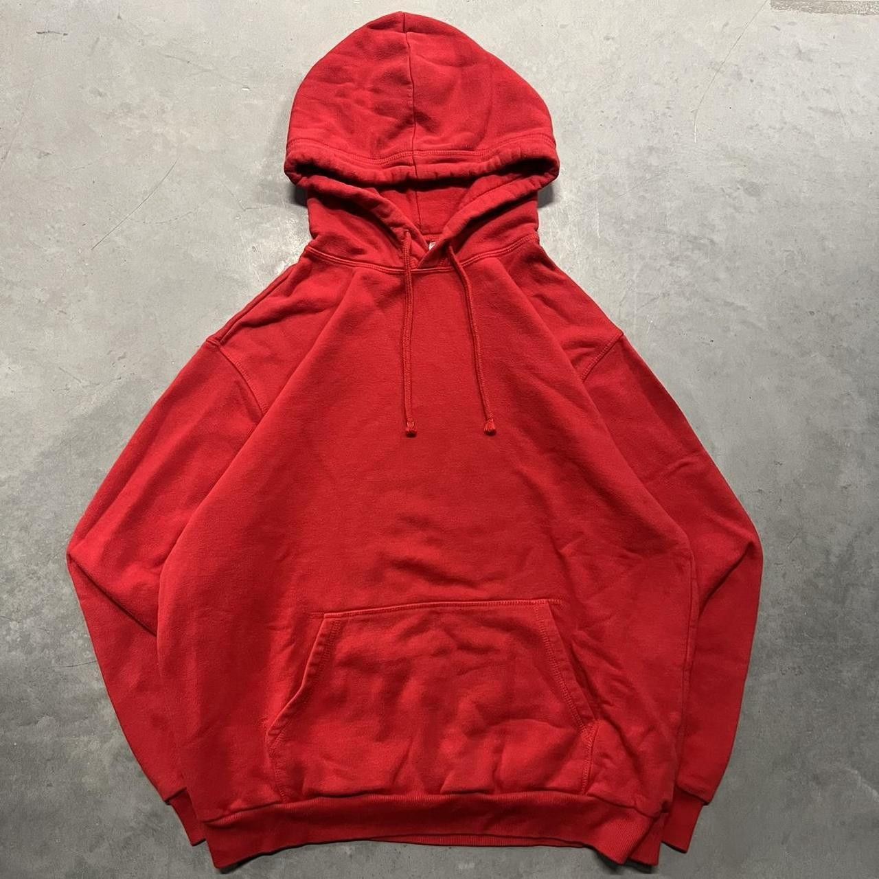 Vintage Crazy Vintage Y2K/2000s All Blank Red Minimalistic Hoodie! Size US L / EU 52-54 / 3 - 1 Thumbnail