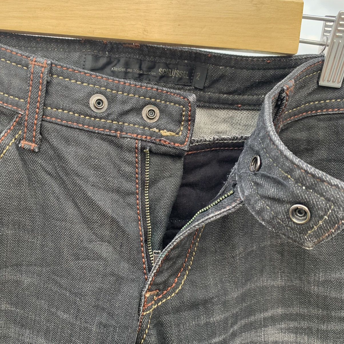 If Six Was Nine × Japanese Brand 💥Flare💥90s Schlussel Stretch mark Wolf Washed faded jean Size US 33 - 5 Thumbnail