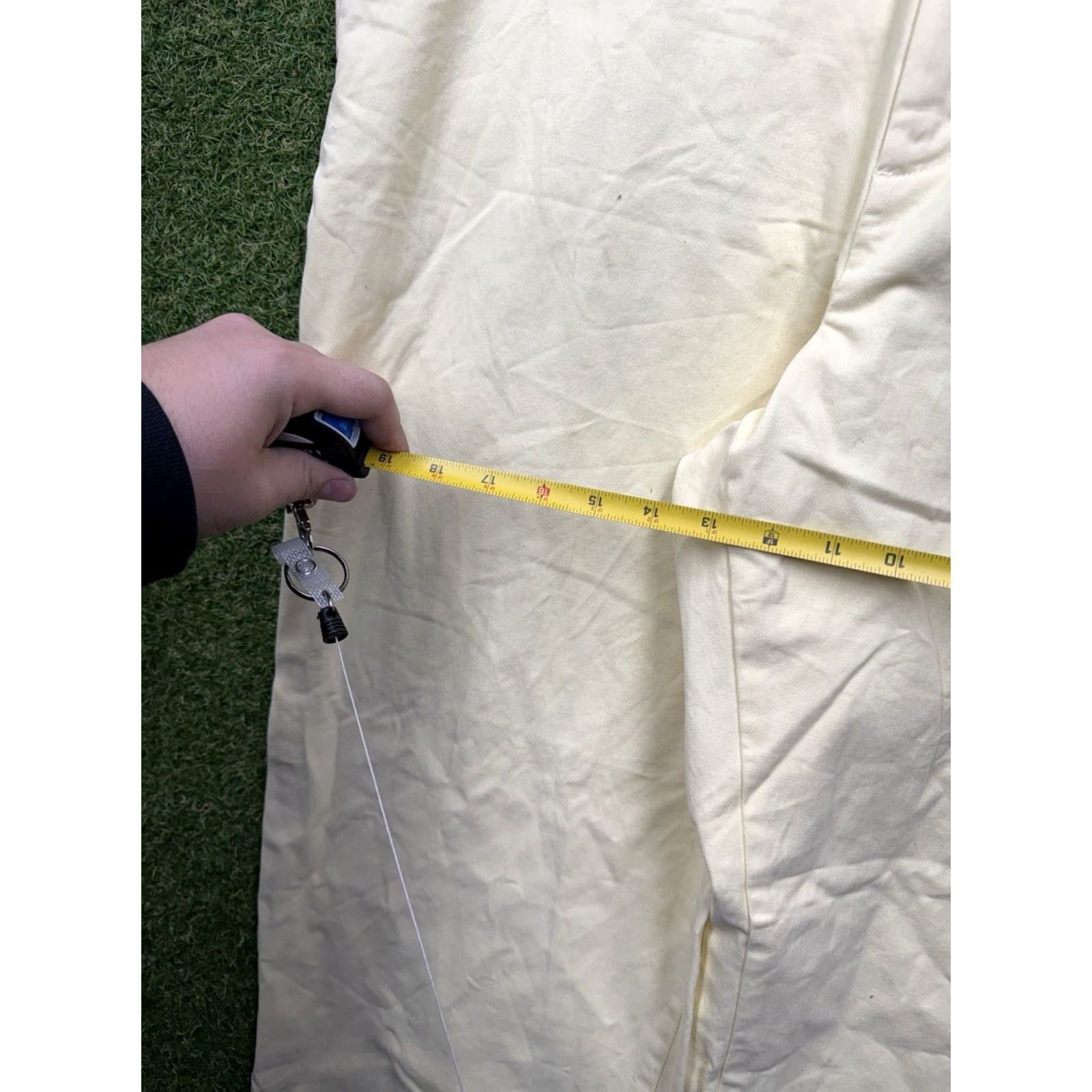 Chaps Chaps Chino Pants Mens 38x32 Yellow Classic Straight Flat Front NWT Dress casual Pocket 5-Pocket Logo Button Zip Regular 38in Inseam Mens Pants Size US 38 / EU 54 - 6 Thumbnail