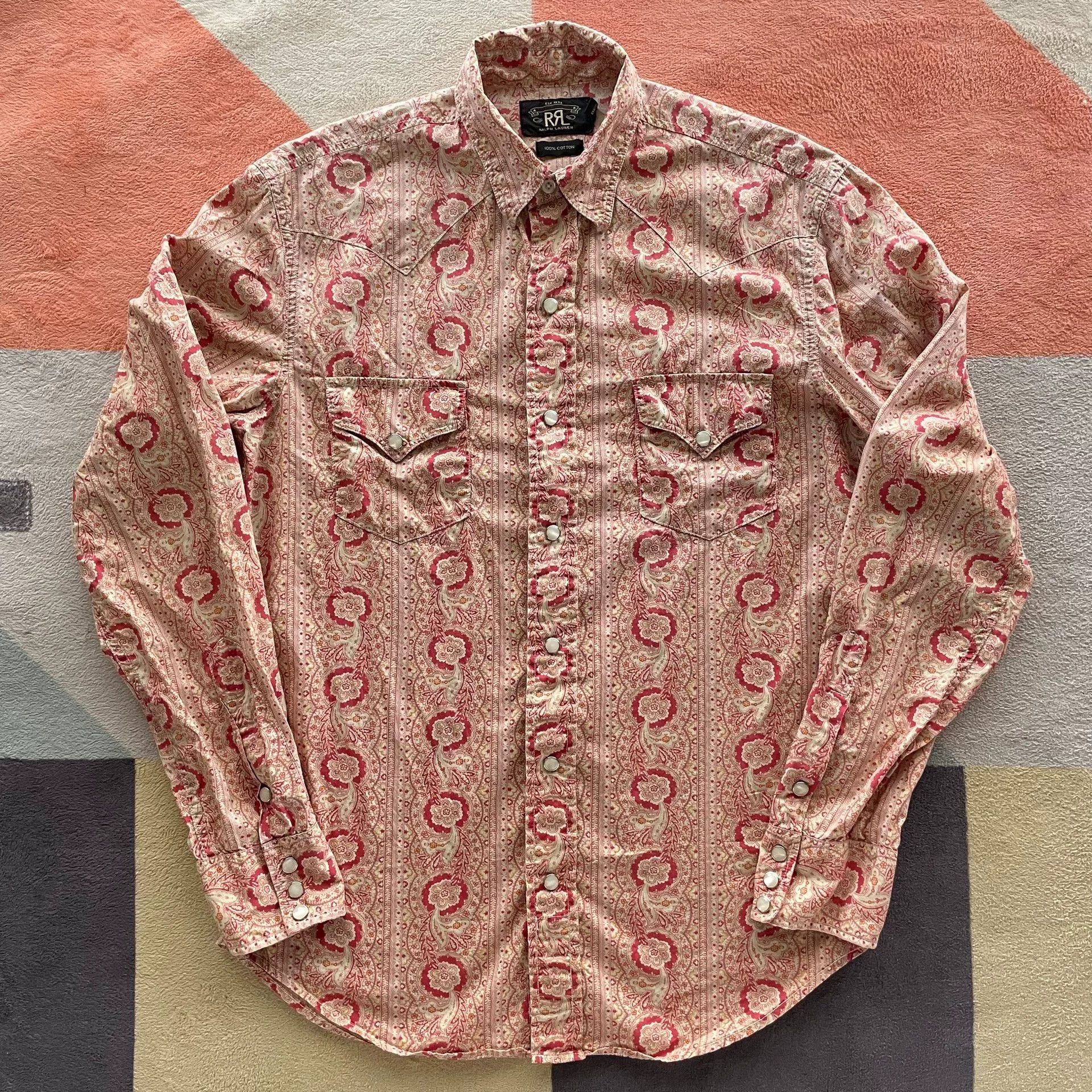 RRL Ralph Lauren RRL Ralph Lauren Printed Western Shirt Size US S / EU 44-46 / 1 - 1 Thumbnail