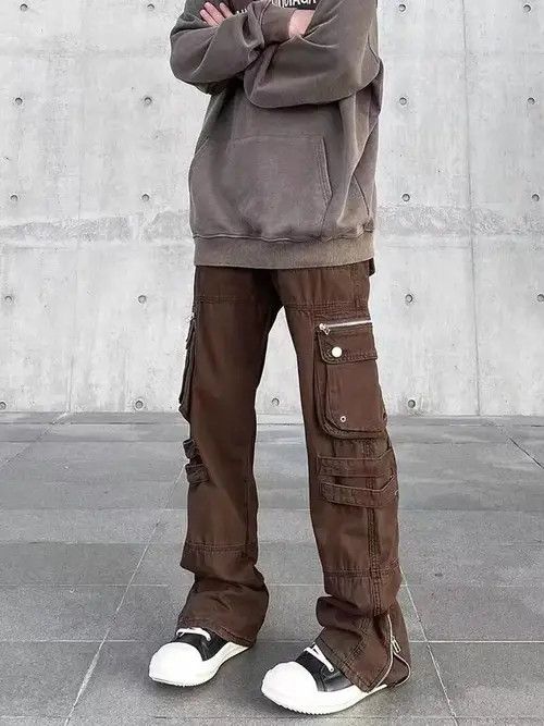Japanese Brand × Jean High street zip pocket micro flare cargo trousers Size US 32 / EU 48 - 1 Thumbnail