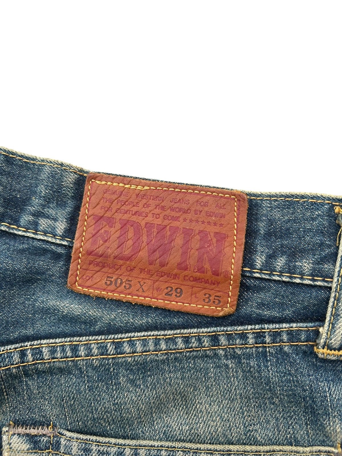 Edwin × Kapital × Vintage Vintage Edwin Selvedge Distressed Mud Wash Rusty Short Denim Size US 29 - 3 Thumbnail