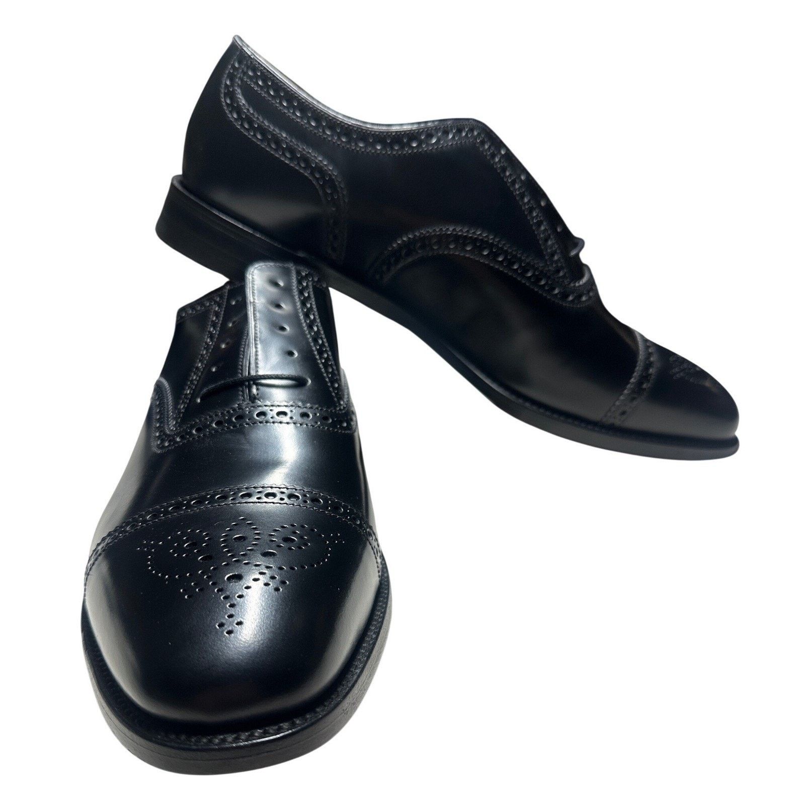 Charles Tyrwhitt Charles Tyrwhitt Semi Brogue Shoes Mens 12.5 Black NEW Size US 12.5 / EU 45-46 - 6 Thumbnail