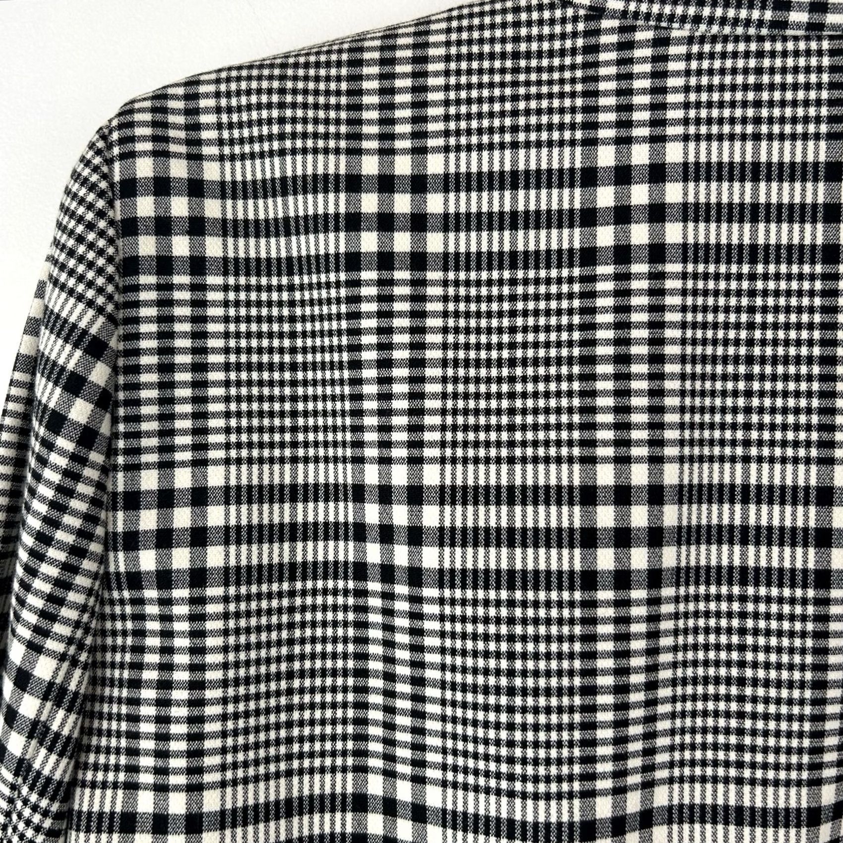 Vintage Carolina Belle Plaid Jacket Womens L Long Black Open Coat Business Casual Formal Travel Workwear Size L / US 10 / IT 46 - 3 Thumbnail