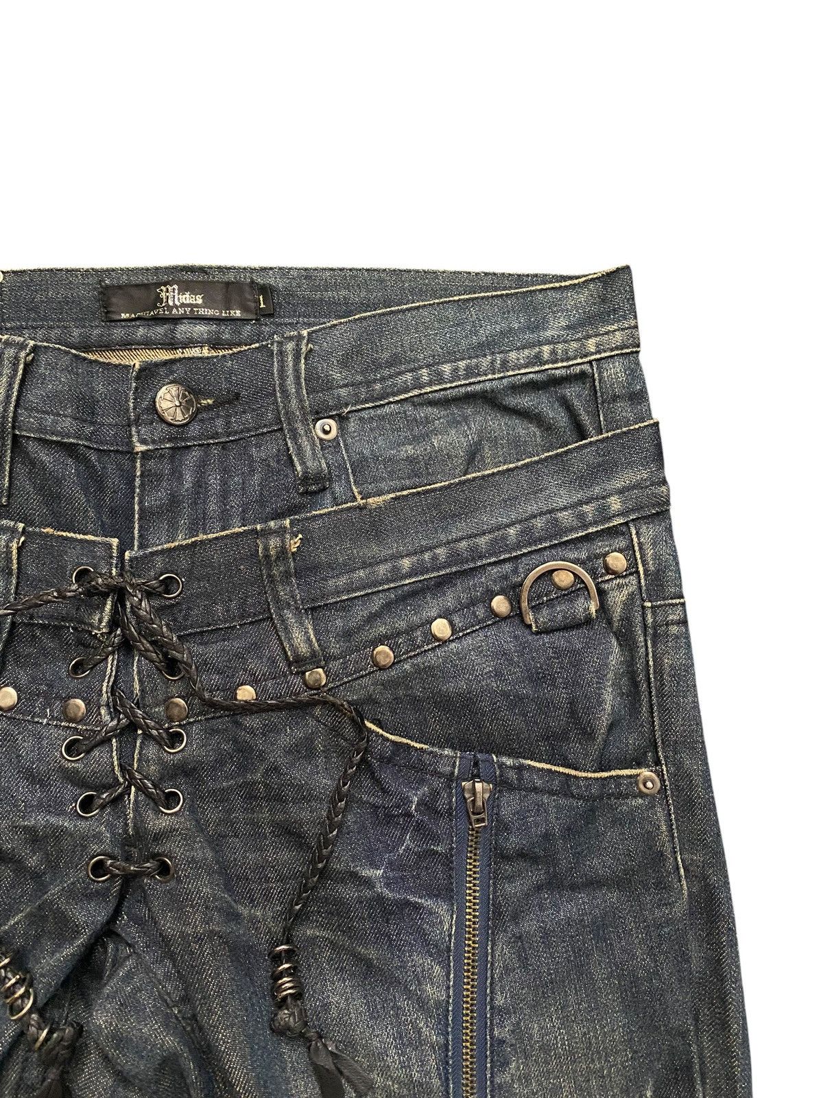 If Six Was Nine Midas Double Waist Lace Flared Denim Size US 30 / EU 46 - 6 Thumbnail