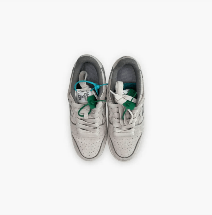 Bape BAPE Bapesta Low "Light Grey" / "Grey Suede Star" Size US 9 / EU 42 - 7 Thumbnail