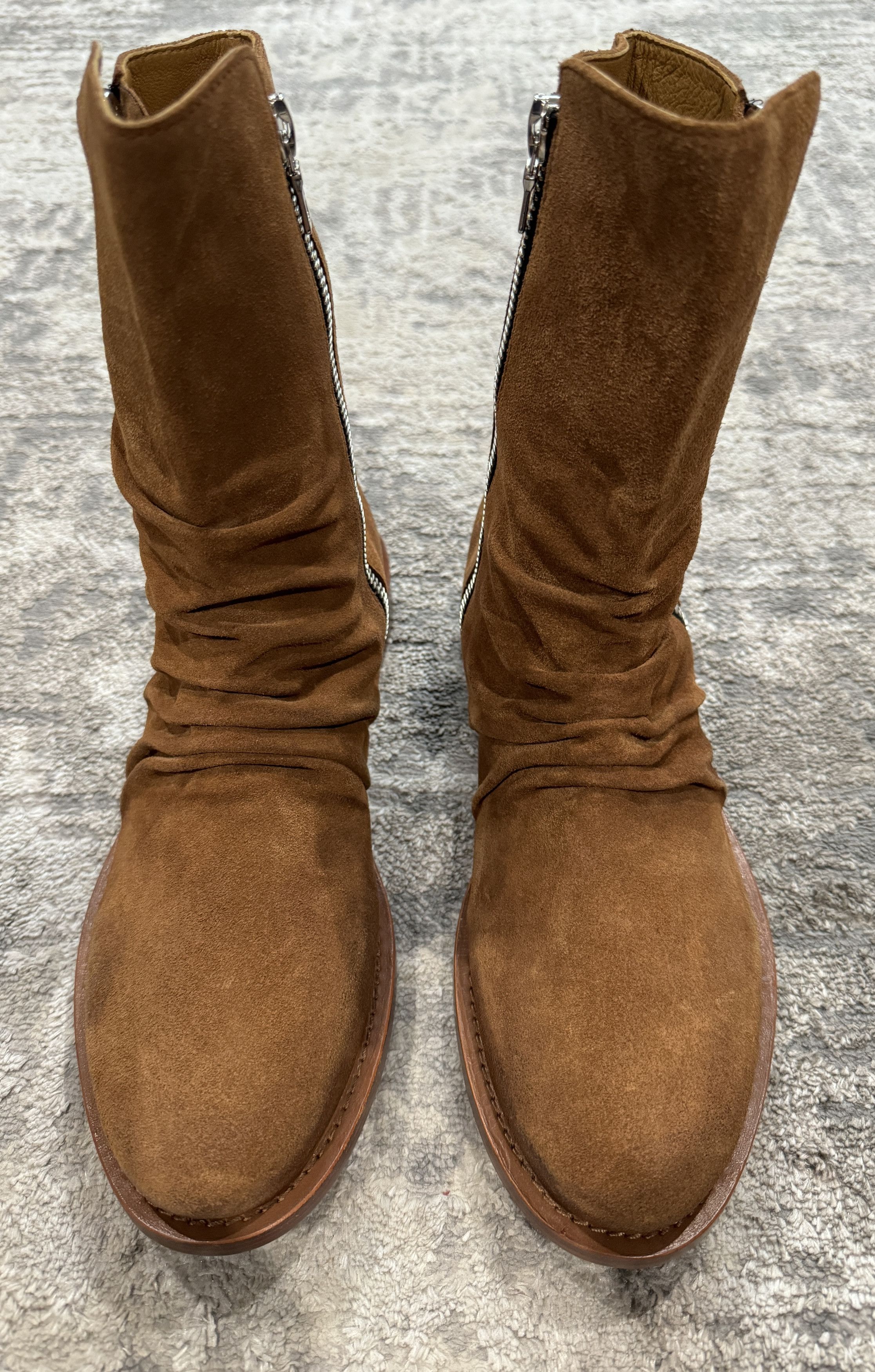Amiri AMIRI TAWNY BROWN LEATHER DOUBLE ZIPPER STACK BOOTS 11,5 US Size US 11.5 / EU 44-45 - 2 Thumbnail