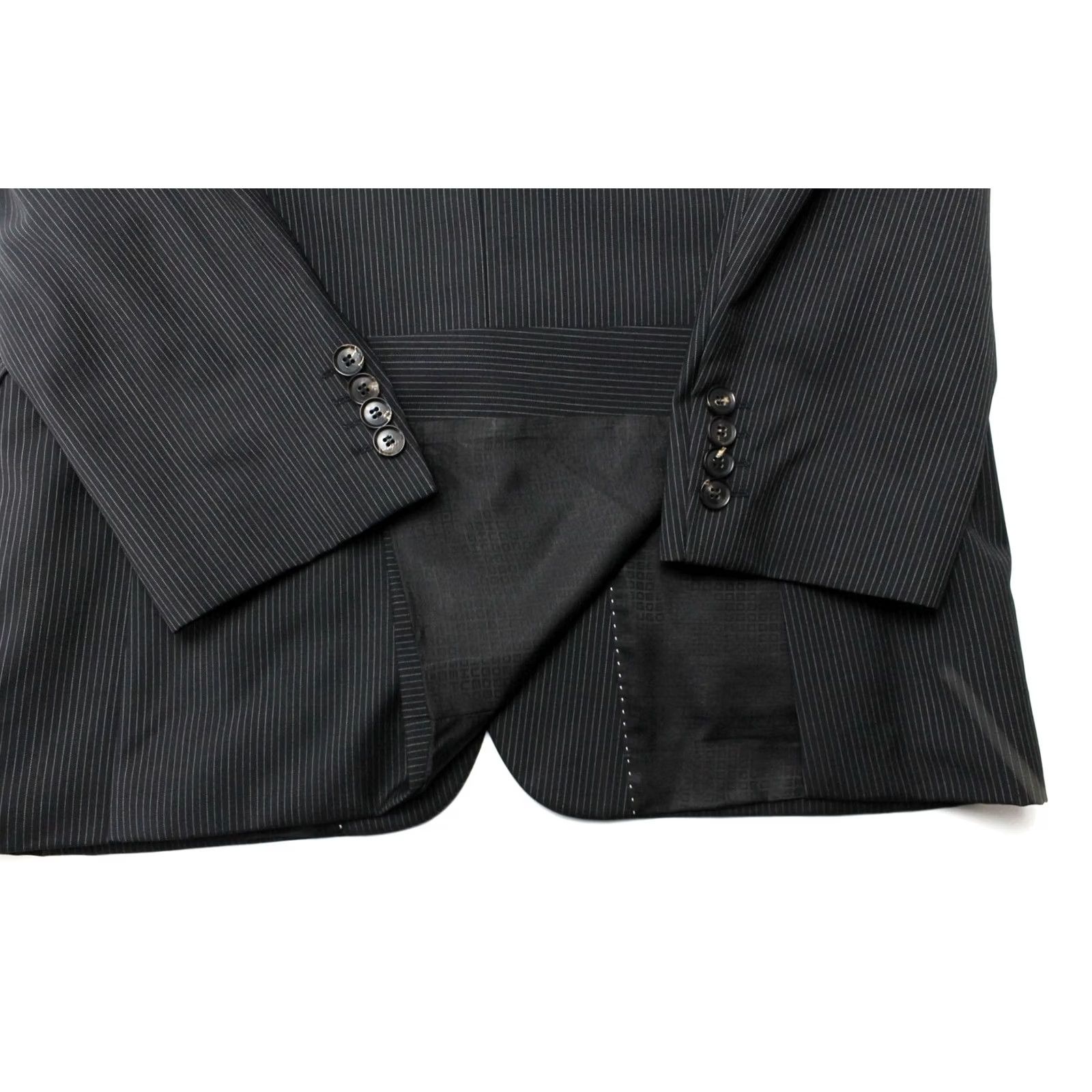 Hugo Boss HUGO BOSS Blazer Men US 36R Wool Pinstripe Notch Lapel Pasini1/Movie1 Wool Pinstripe Blazer Mens Size 36R - 5 Thumbnail