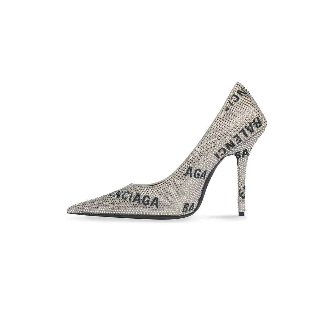 Balenciaga o1tr1nto1125 Square Knife 110mm Pumps With Allover Logo Size US 6 / IT 36 - 4 Thumbnail