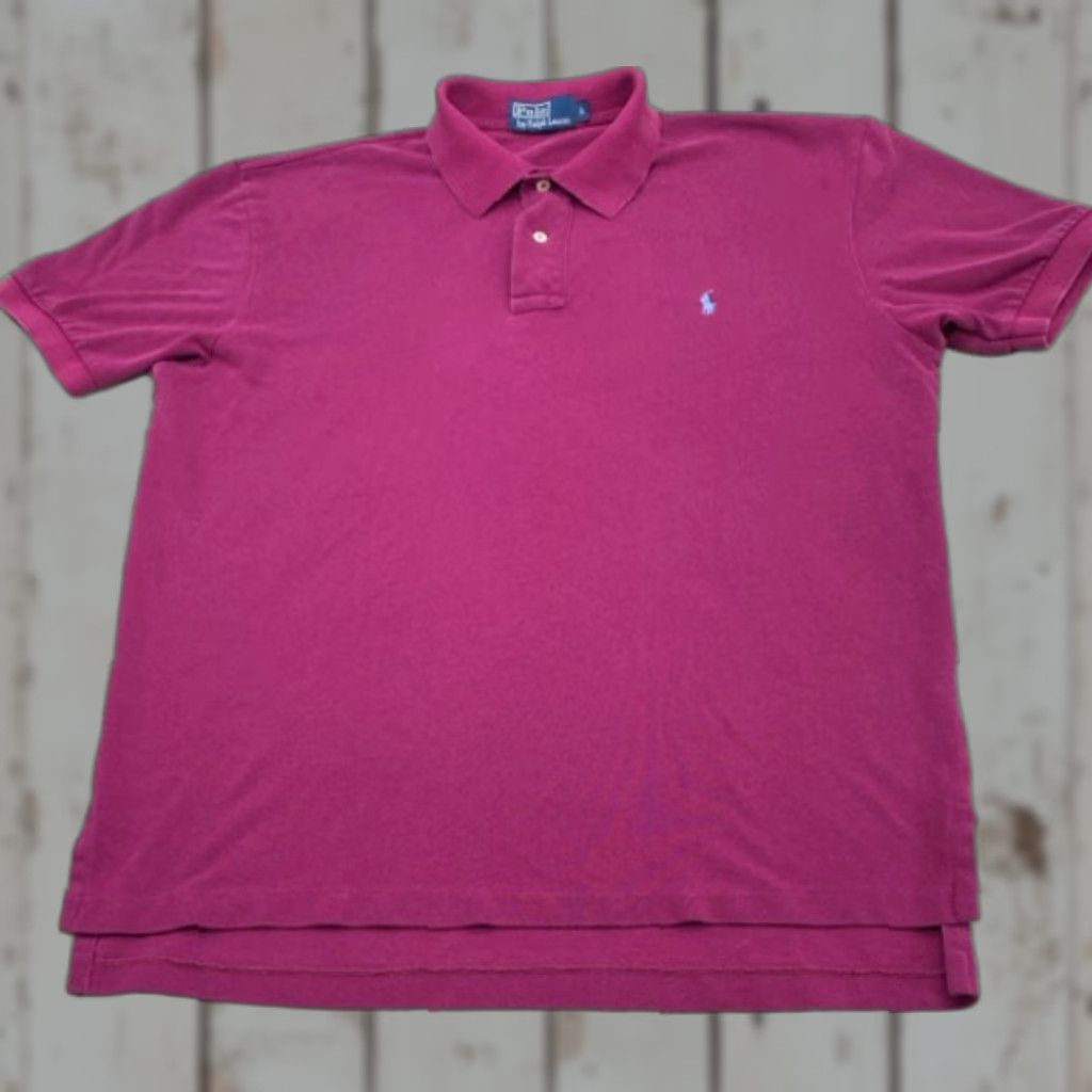 Polo Ralph Lauren Polo Shirt Polo Ralph Lauren Polo Men's Large Short Sleeve Plum Cotton 5905 Purple Polo Size US L / EU 52-54 / 3 - 1 Thumbnail