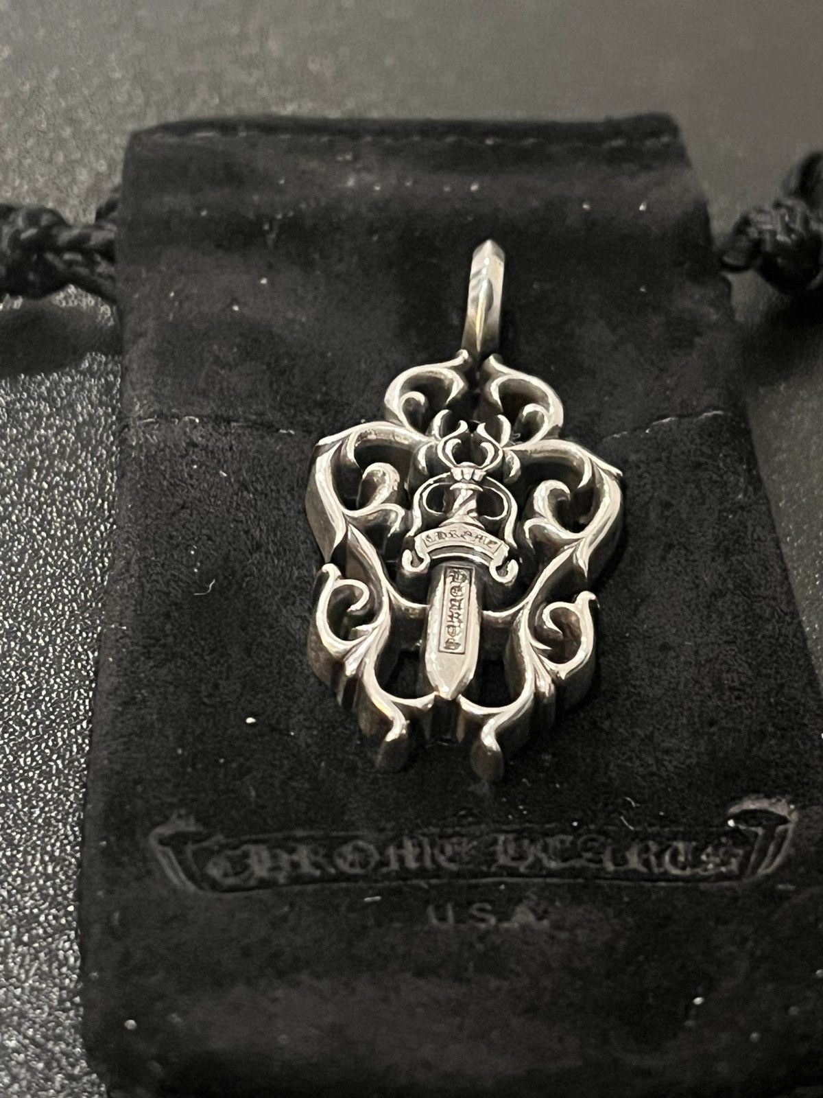 Pre-owned Chrome Hearts Vine Dagger Pendant