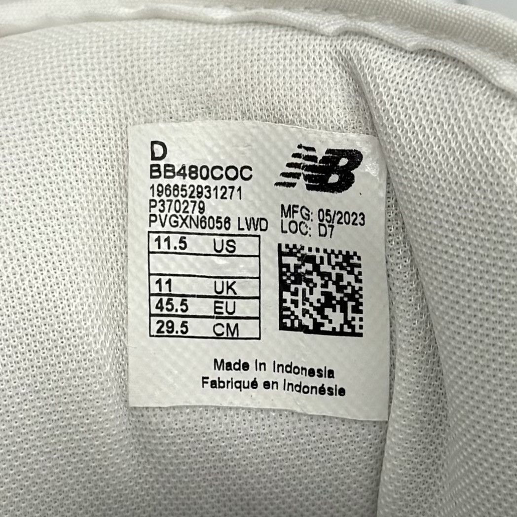 New Balance New Balance 480 White High Top Basketball Sneakers Size US 11.5 / EU 44-45 - 3 Thumbnail