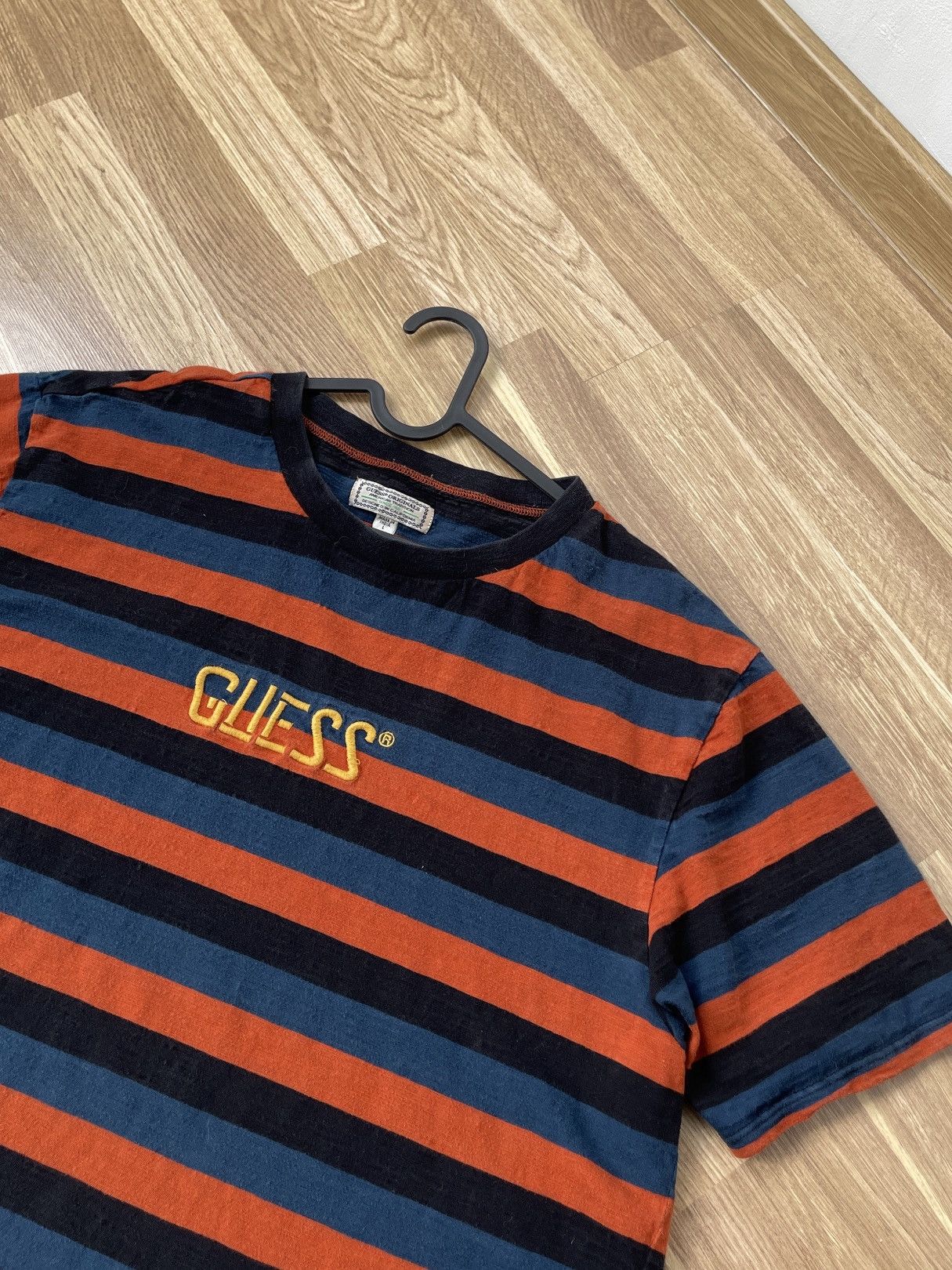 Guess × Vintage VINTAGE GUESS USA STRIPED T SHIRT L Size US L / EU 52-54 / 3 - 4 Thumbnail