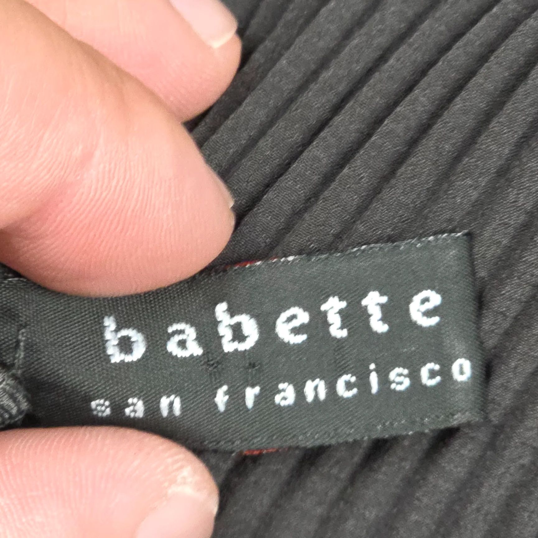 Vintage Babette San Francisco Crinkle Blouse & Skirt SET Medium Black Pleated Poly Womens 2 Piece Outfit/Set Size M / US 6-8 / IT 42-44 - 7 Thumbnail