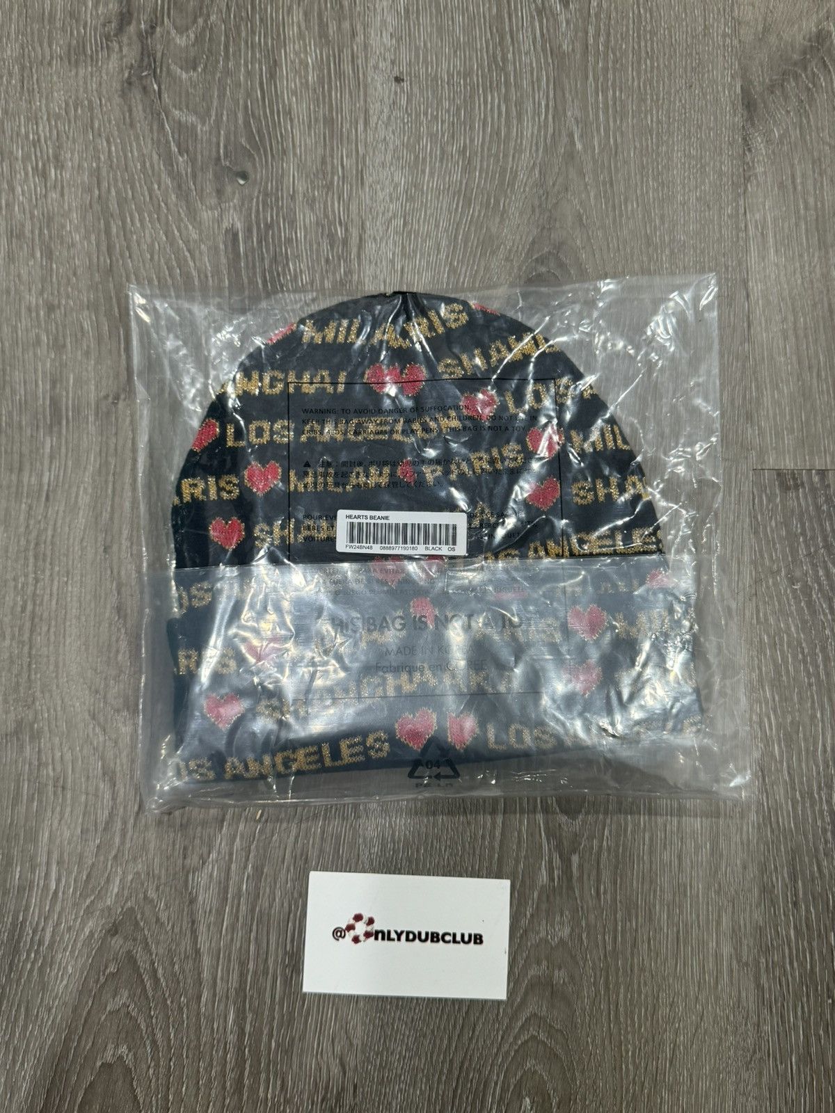 Supreme Supreme FW24 Black Hearts Beanie Size ONE SIZE - 2 Thumbnail
