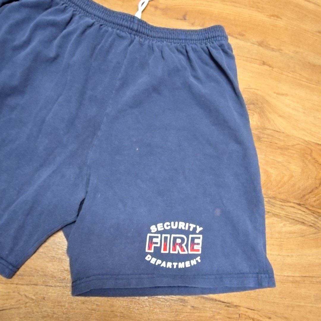 Anvil Vintage Security Fire Department Shorts Anvil Blue Graphic L Size US 32 / EU 48 - 3 Thumbnail