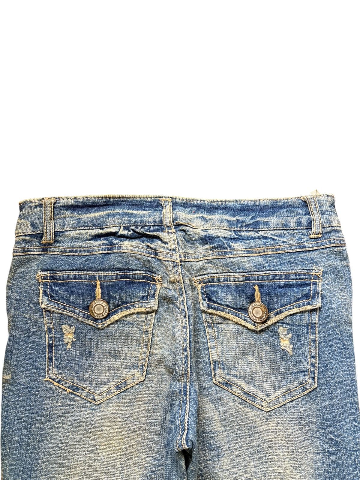 Hysteric Glamour Vintage Japanese Brand Distress Low Rise Flare Jeans Size 28" / US 6 / IT 42 - 4 Thumbnail