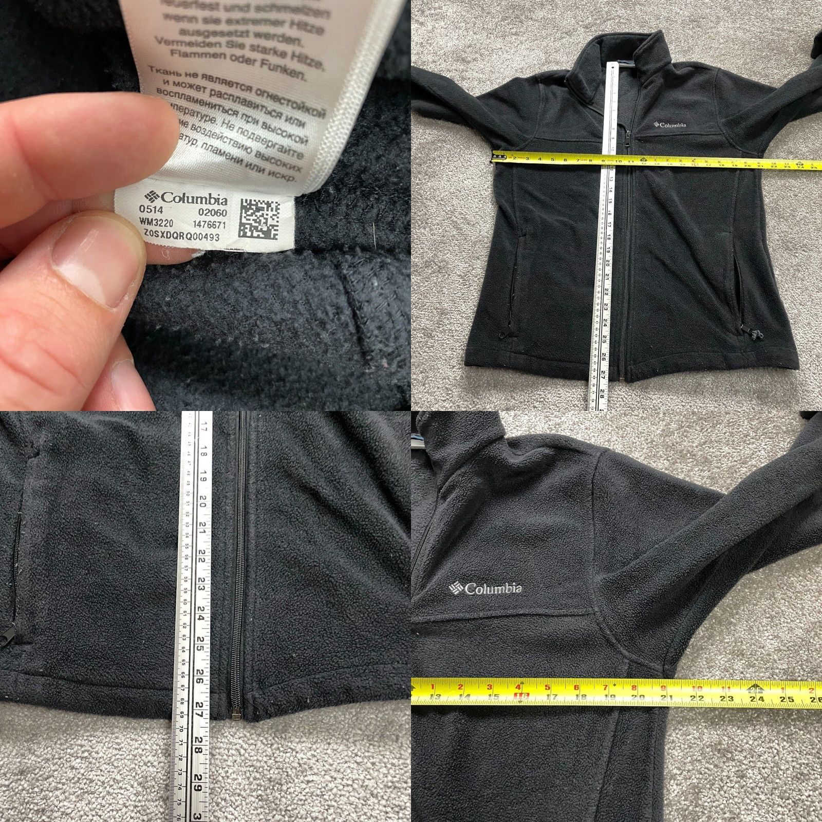 Vintage Columbia Benton Springs Jacket Women M Black Full Zip Pockets Fleece Outdoor Everyday Size M / US 6-8 / IT 42-44 - 8 Thumbnail