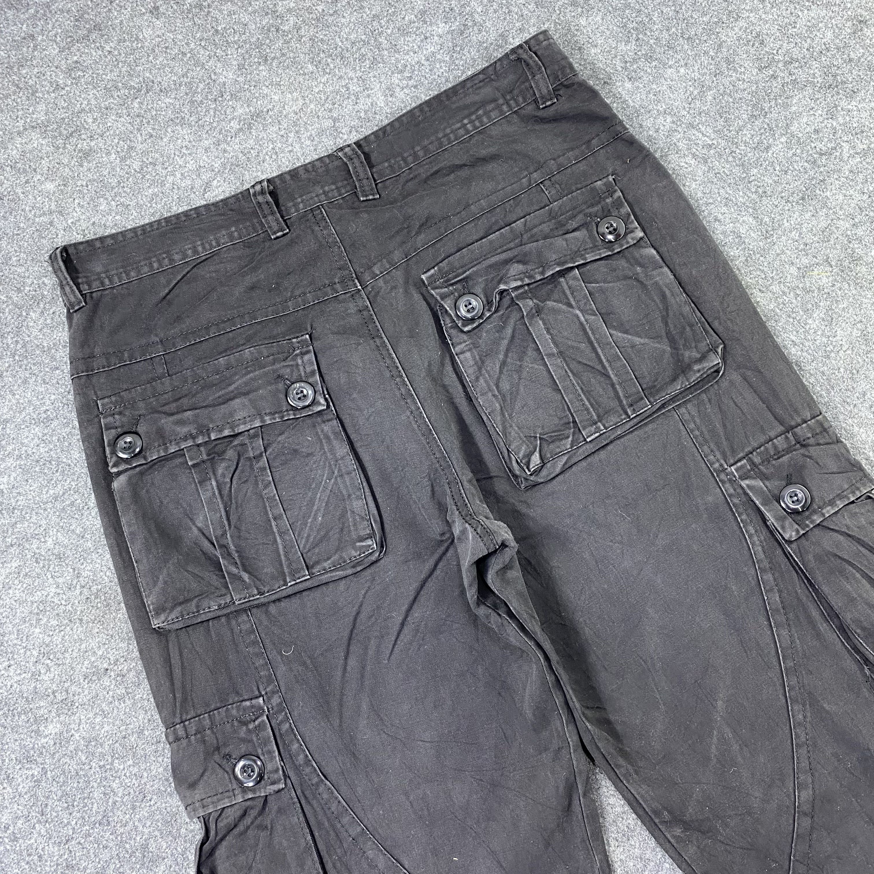 Cargo Black pants Multipocket -C010