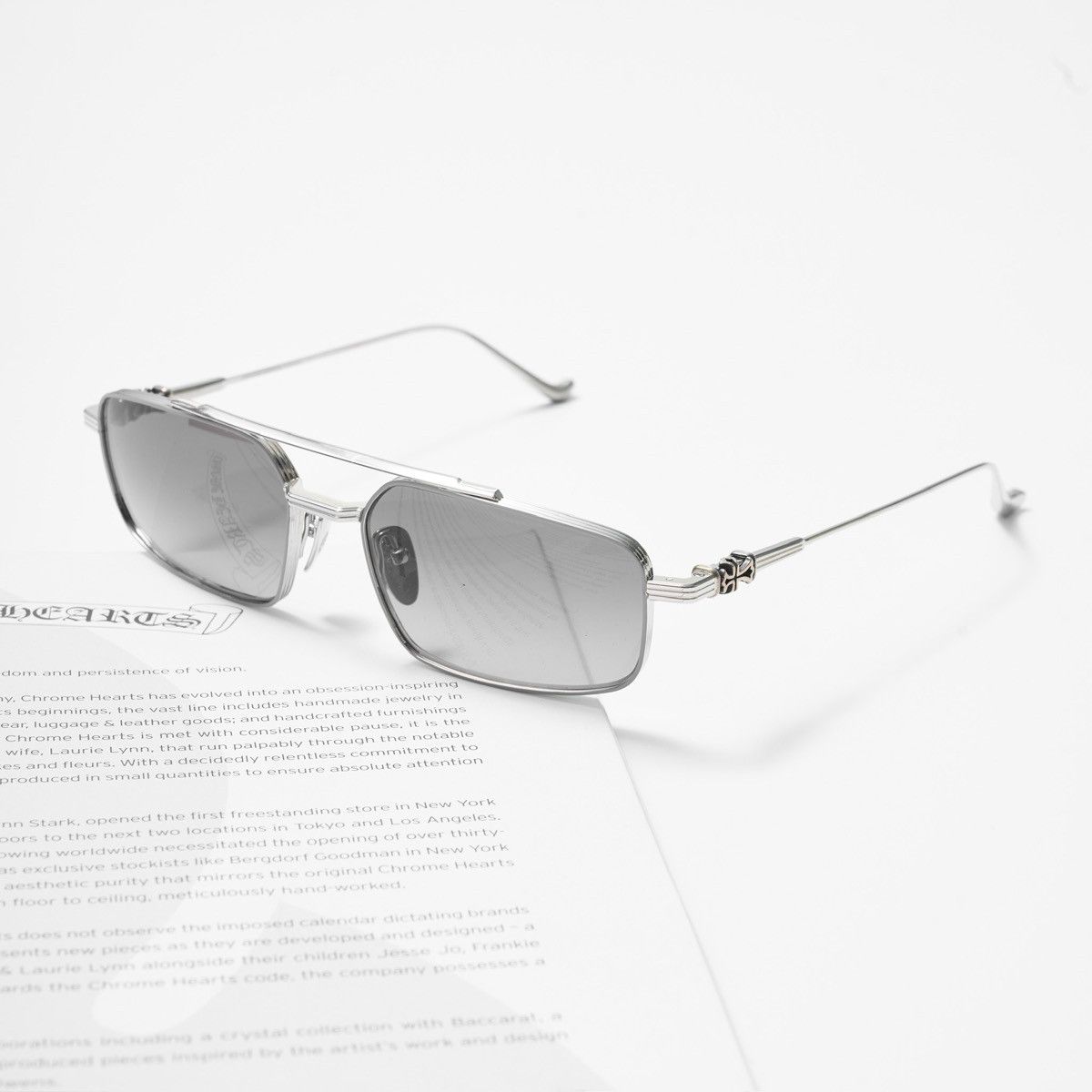 Chrome Hearts CHROME HEARTS LICK'N SHINY SILVER SUNGLASSES Size ONE SIZE - 1 Thumbnail