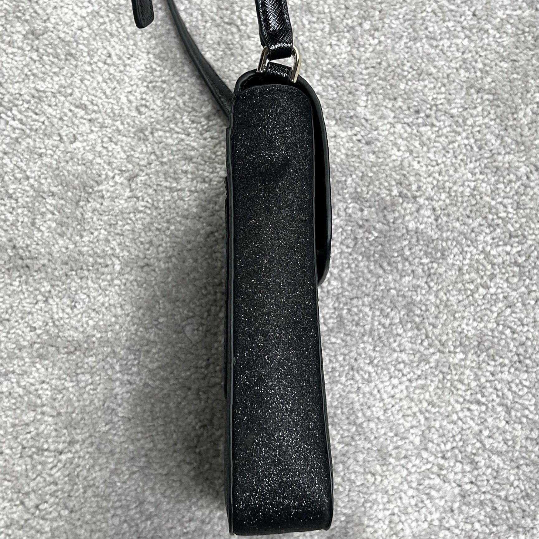 Vintage Kate Spade Black Glitter Bag Purse Small Card Phone Crossbody Shoulder Adjustable Strap Womens Crossbody Bag Glitter Pattern Vintage No Size ONE SIZE - 4 Thumbnail
